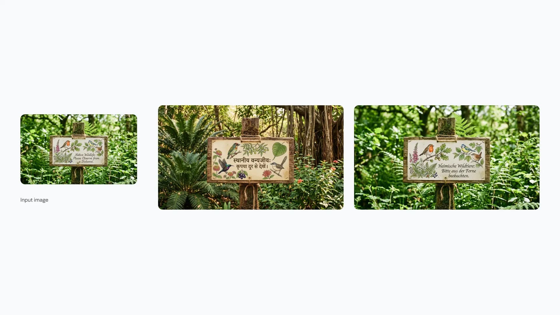 Localized image variants created from the same source composition